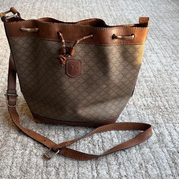 Celine Handbags - REHAB Celine Brown and Tan Shoulder Bag